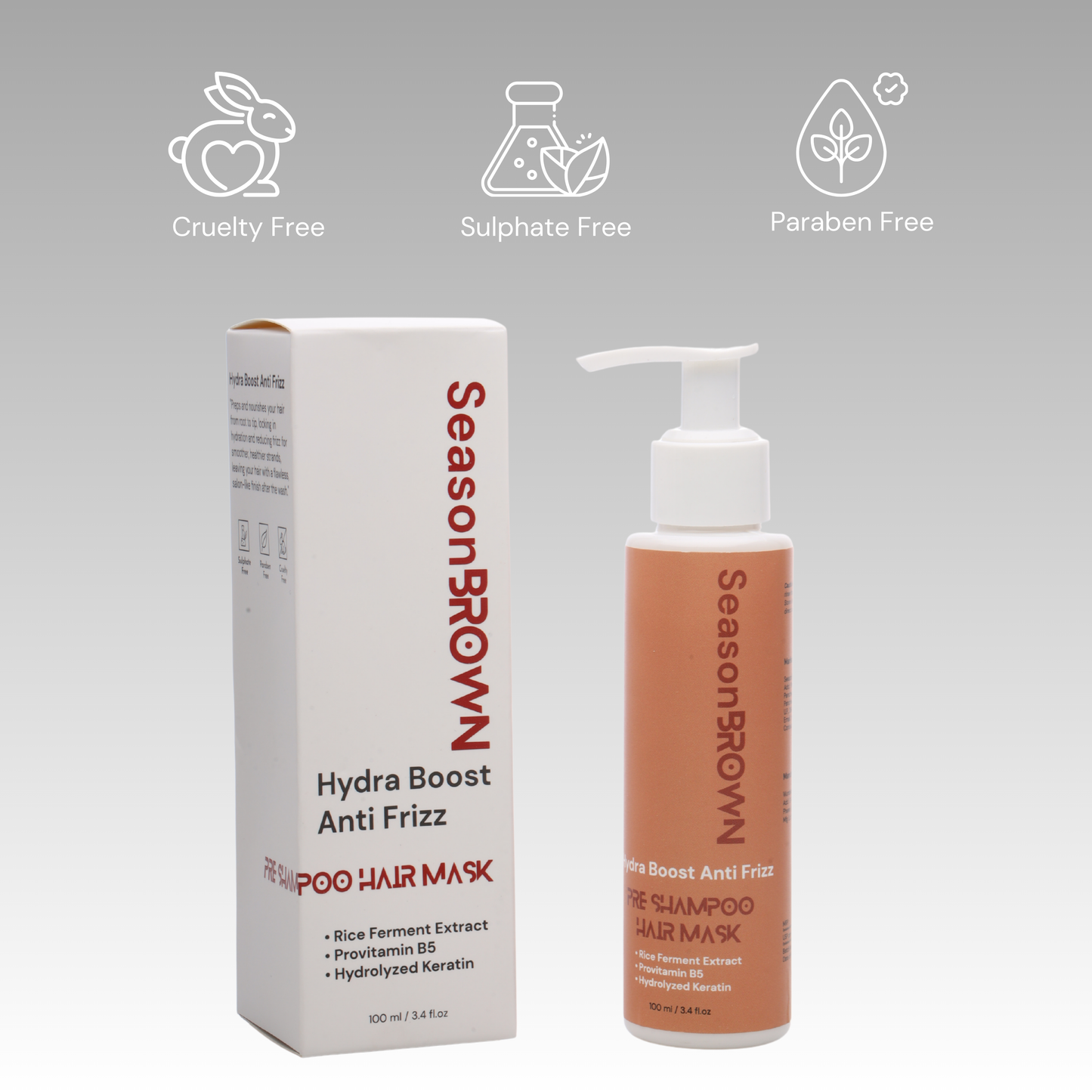 SeasonBrown Hydra Boost Pre-Shampoo Hair Mask – Deep nourishment for healthier, stronger, and frizz-free hair.