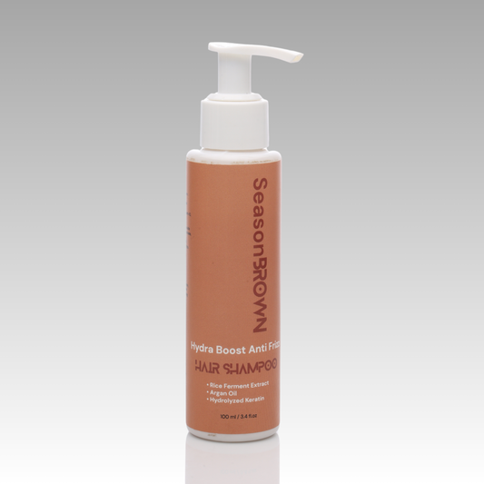 SeasonBrown Hydra Boost Anti-Frizz Shampoo – Gently cleanses and hydrates for smooth, frizz-free, and healthy hair.