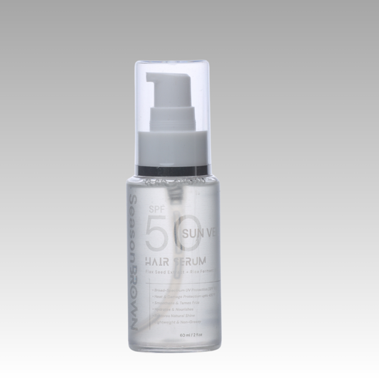 SeasonBrown Sun Veil 50 – Heat and UV Protect Hair Serum for damage prevention and healthy, frizz-free hair.